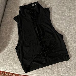 I.AM.GIA black crop tank top